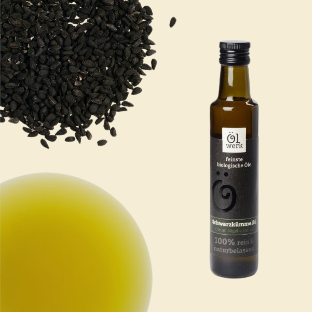 Liebe der Natur Bio Schwarzkümmelöl - Kaltgepresst ungefiltert und reich an Thymochinon